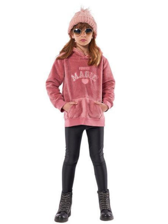 Εβίτα Kids Fleece Sweatshirt with Hood Pink