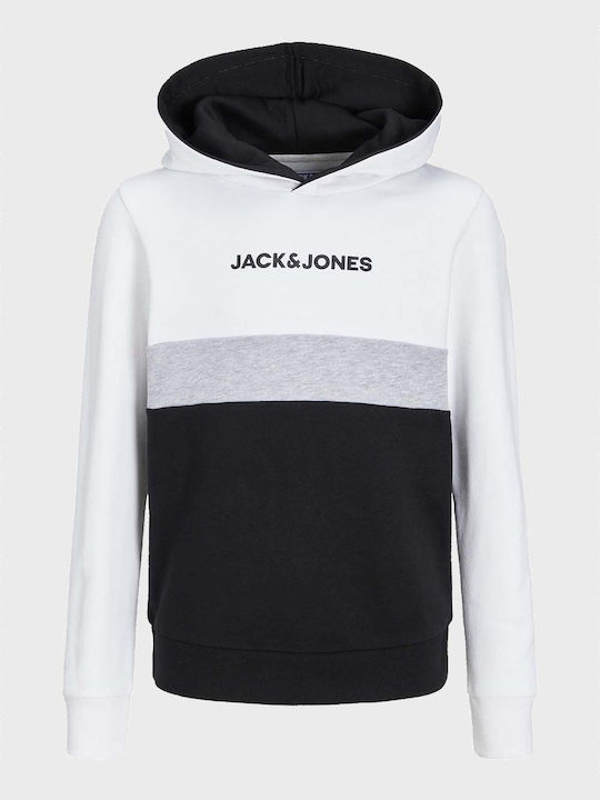 Jack & Jones Детски суитчър с качулка Бял