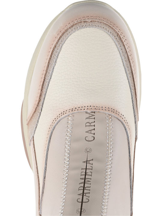 Leder Stiefeletten Damen Beige