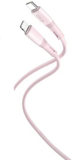 XO NB-Q226A USB-C to Lightning Cable 27W Ροζ 1m (16.005.0249)