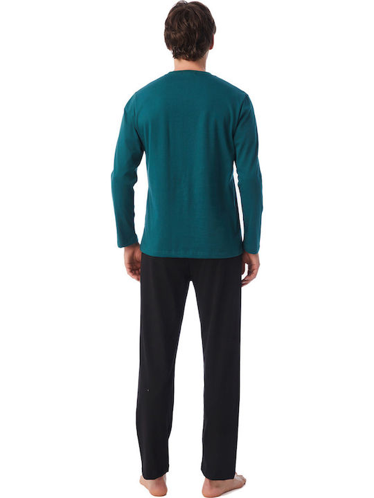 Minerva Men's Winter Pajamas Set Green