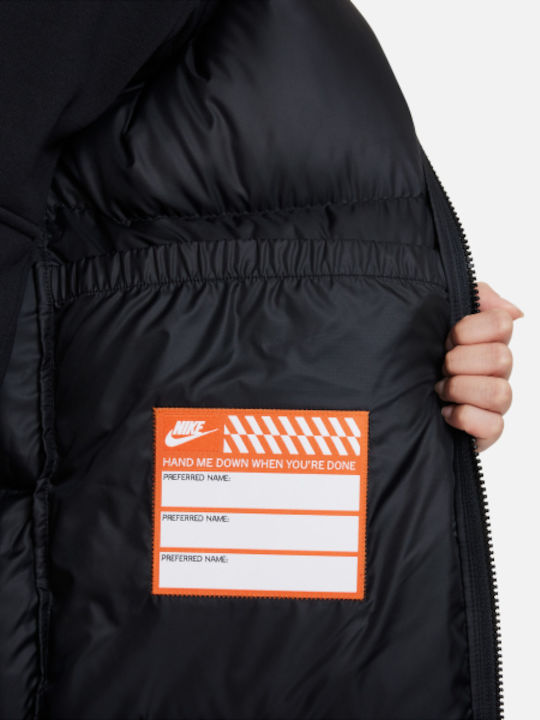 Geci Pentru Copii Sport Lung Cu Glugă Negru Sportswear