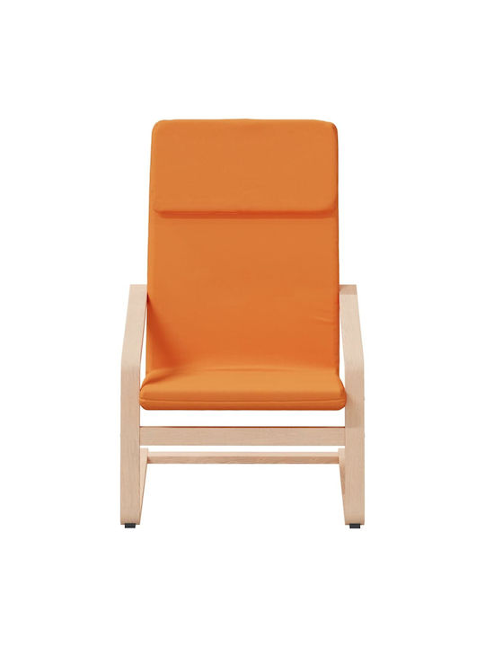 Sessel mit Fußhocker Orange 59x82x98cm