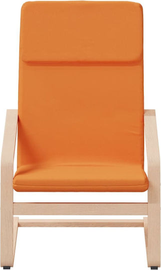 Πολυθρόνα με Υποπόδιο Πορτοκαλί 59x82x98cm