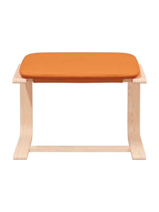 Sessel mit Fußhocker Orange 59x82x98cm
