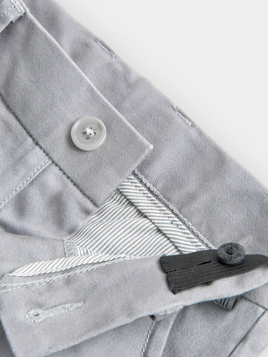 Kids' Chino Fabric Pants Gray