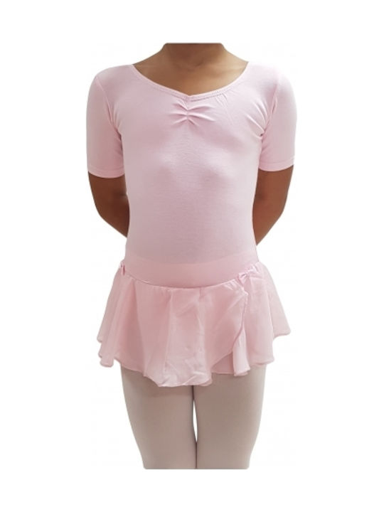 Παιδικό Κοντομάνικο Κορμάκι με Φούστα Grad Ballet - Pink
