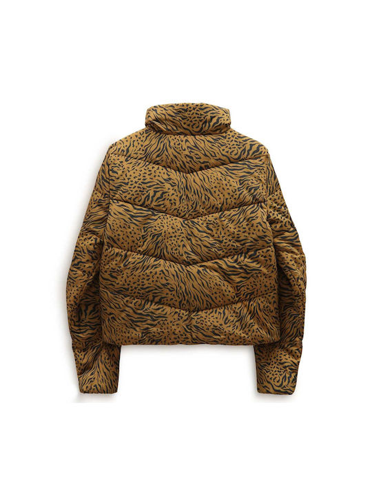 Vans Girls Quilted Coat Brown with Ηood