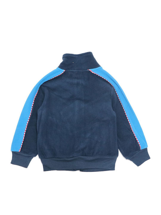 Kids Cardigan Fleece Blue Cars