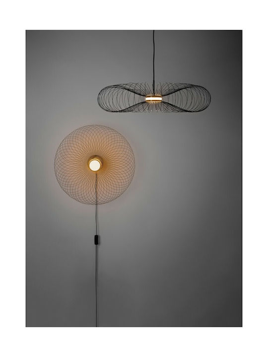VK Lighting Modern Leuchte Wand Steckdose mit Integrierter LED und Warmweißes Licht Schwarz 61cm