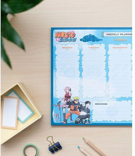 Grupo Erik Naruto Anime Collection Weekly Planner Blue 21x29cm