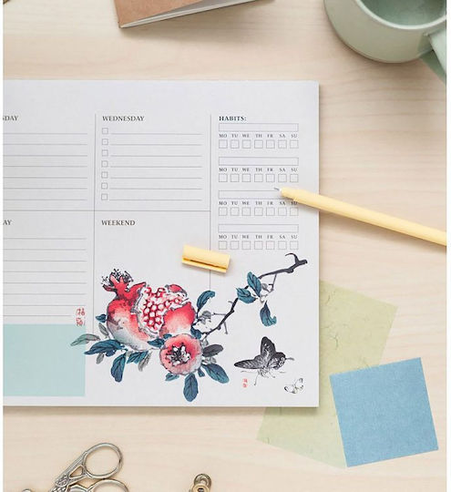 Grupo Erik Japanese Art Weekly Planner White 21x29cm