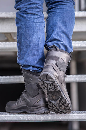 Haix Cizme Militare Black Eagle Tactical 2.0 GTX High Impermeabile Cu Membrană Gore-Tex 4 Anotimpuri Din Piele Negre