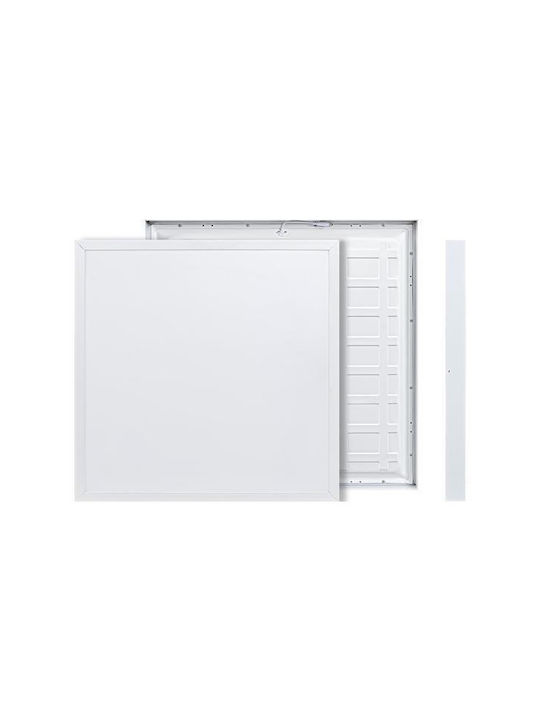 Eurolamp Τετράγωνο Χωνευτό LED Panel 40W με Ψυχρό Λευκό Φως 6500K 60x60εκ.