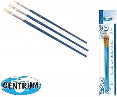 Centrum Plaque Paint Brush Set Σετ Πινέλα Λαδιού Πλακέ Νο 8, 10, 12 No10 / No12 / No8 3pcs