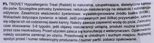Trovet Treat Бисквити за Кучета Малки Породи без Глутен с Заек 250gr