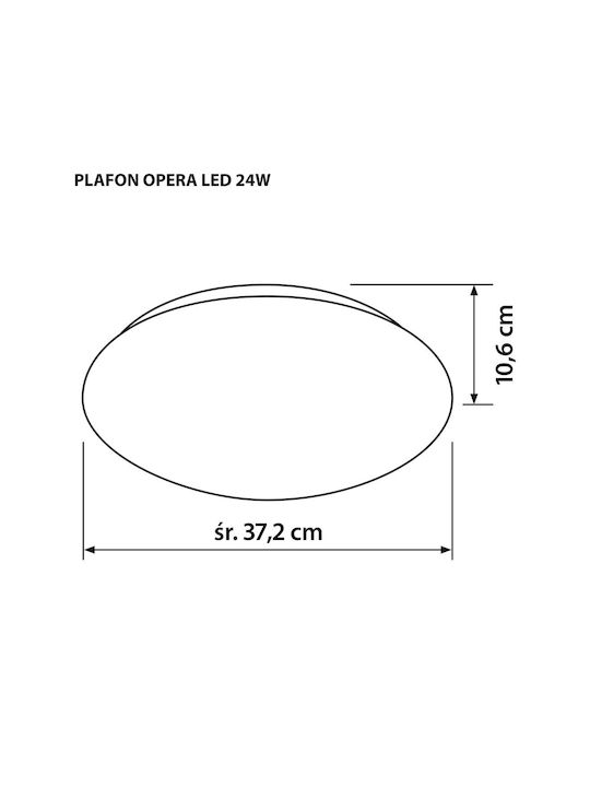 Active Jet Ceiling Mount Light 37.2cm White with Integrated LED and Remote Control
