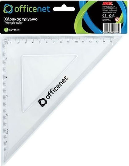 Officenet Geometric Triangle Plastic Transparent 15cm