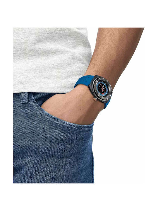 Tissot T-Sport Men's Watch Battery with Blue Rubber Strap