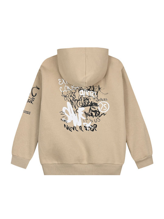 Kids Sweatshirt with Hood Beige