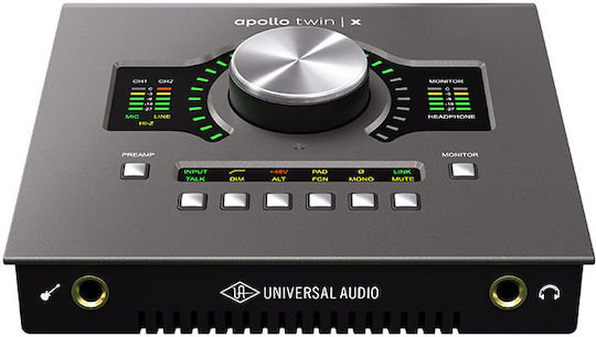 Universal Audio Apollo Twin X USB Heritage Εξωτερική Επαγγελματική Κάρτα Ήχου με Σύνδεση USB