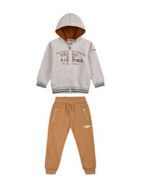 Energiers Kids Sweatpants Set Brown 2pcs