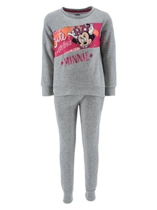 Παιδικό Σετ Φόρμας Γκρι 2τμχ Minnie Mouse