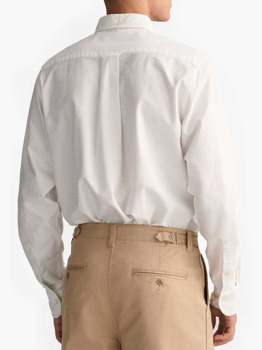 Gant Men's Shirt Long Sleeve Cotton White