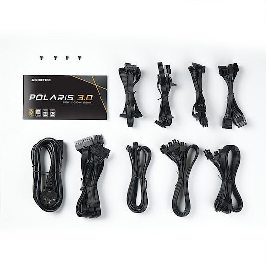 Chieftec Polaris 3.0 1250W Μαύρο Τροφοδοτικό Υπολογιστή Full Modular 80 Plus Gold