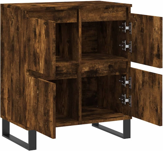 Μπουφές Ξύλινος Καπνιστή Δρυς 60x35x70cm