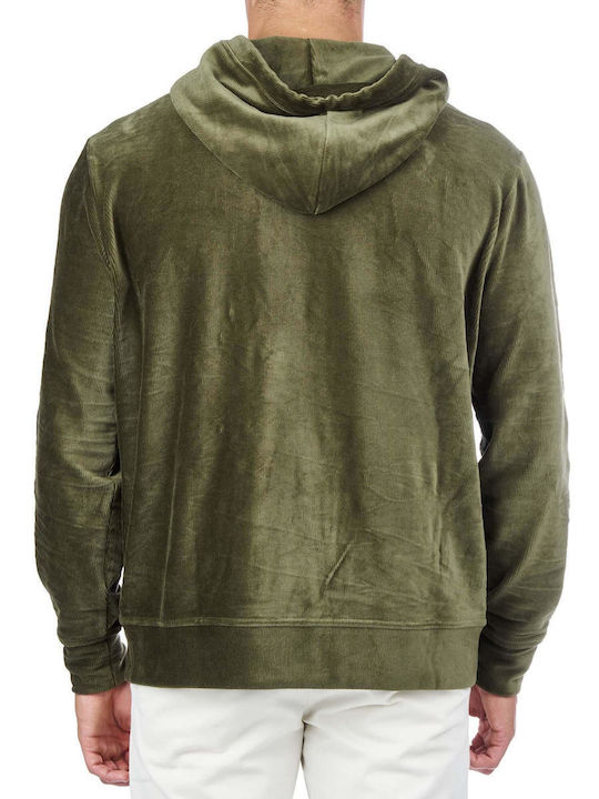 Ralph Lauren Men's Sweatshirt Jacket with Hood Khaki