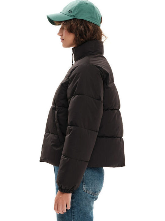 Scurtă Jachetă de femei Puffer Negru