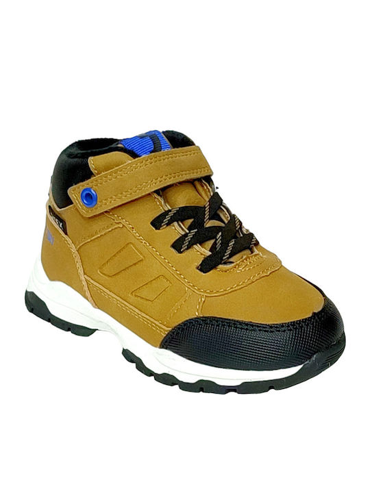 Kinder Sneakers Hoch mit Klettverschluss Braun