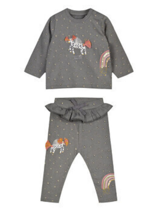 Energiers Kinder Set mit Leggings Winter 2Stück Gray