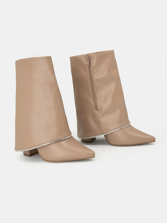 Stiefeletten Damen Beige