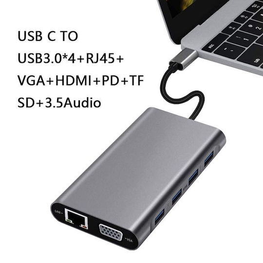 ATC USB-C Docking Station mit HDMI 4K PD Ethernet Gray (06.005.0086)