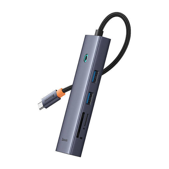 Baseus UltraJoy 7in1 USB-C Docking Station with HDMI 4K PD Ethernet Gray