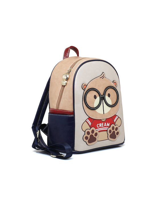 CreamBear Women's Bag Backpack Beige