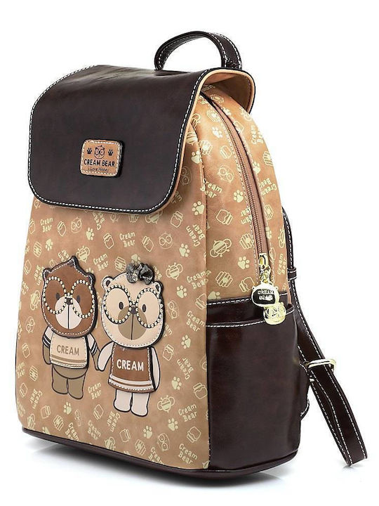 CreamBear Women's Bag Backpack Beige