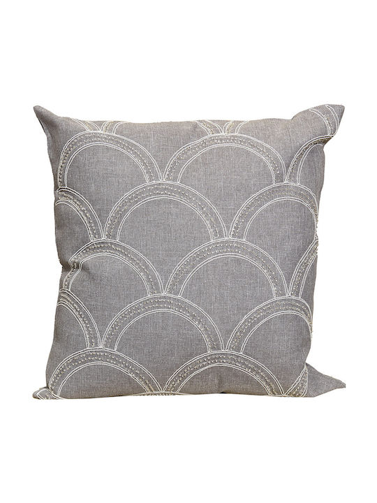 Ilis Home Διακοσμητική Μαξιλαροθήκη No.44507 Γκρι 42x42εκ.