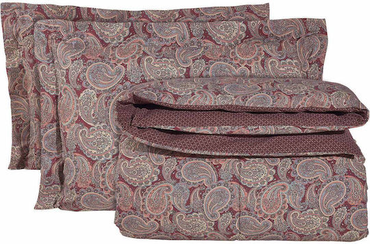 Das Home Комплект Плик за Завивка Единичен с Калъфка 160x240 Casual 5407 Nude - Blue - Bordeaux