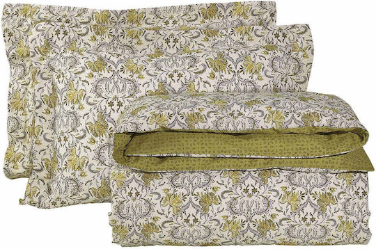 Das Home Duvet Cover Set Single with Pillowcase 160x240 Casual 5412 Nude - Oil - Blue