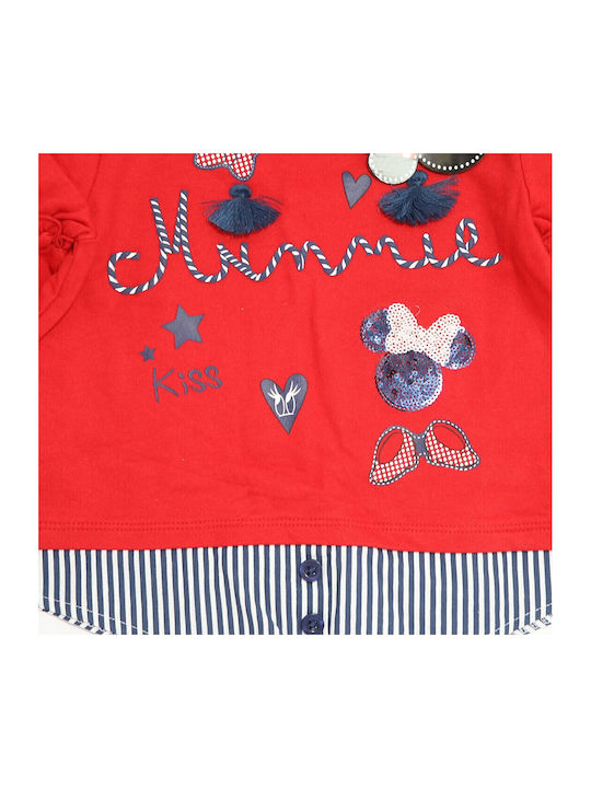 Παιδικό Φούτερ Κόκκινο Minnie Mouse