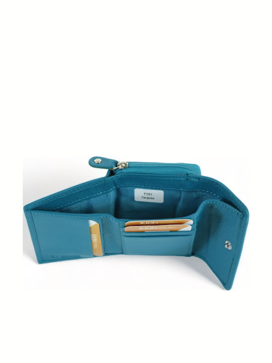 Mic Din piele Portofel de damă Clasice Petrol Blue