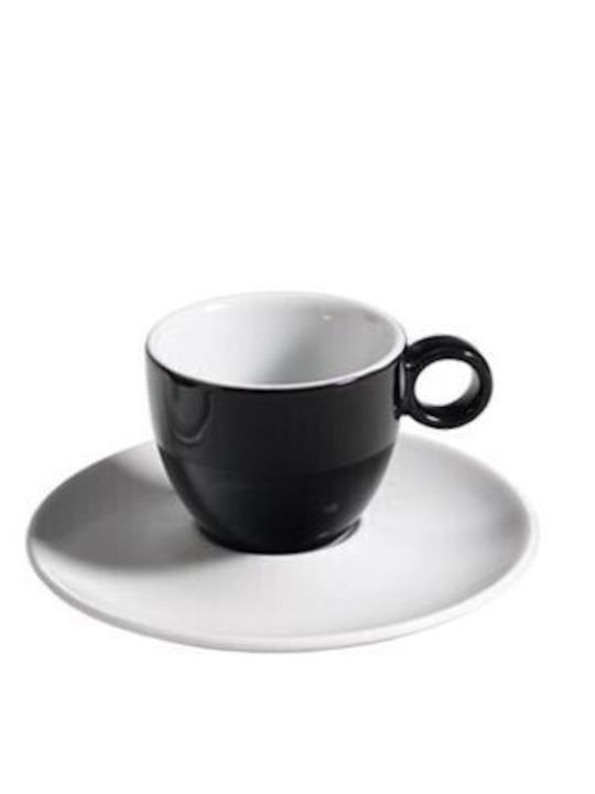 Porcelain Brown Cup Set 80ml Black 6pcs