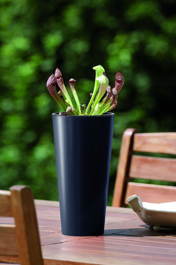 Prosperplast Tubus Slim Ø30x57cm Κασπώ Πλαστικό Λευκό