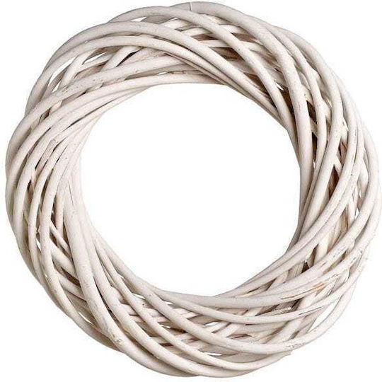 Palma Emporio Wooden Decorative Wreath for DIY Crafts White 40x8cm