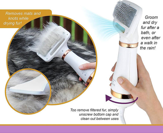 Electric Brush Small / Medium Dogs for Coat Cleaning Gold 2 1
