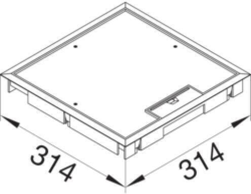 Hager Flush Electrical Box in Gray Color