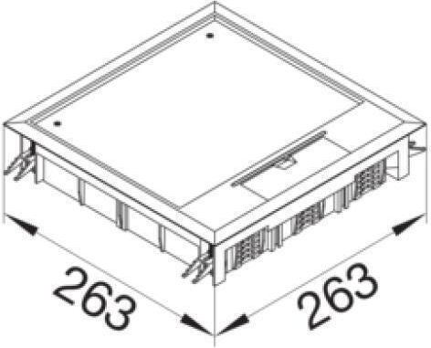 Hager Flush Electrical Box in Gray Color